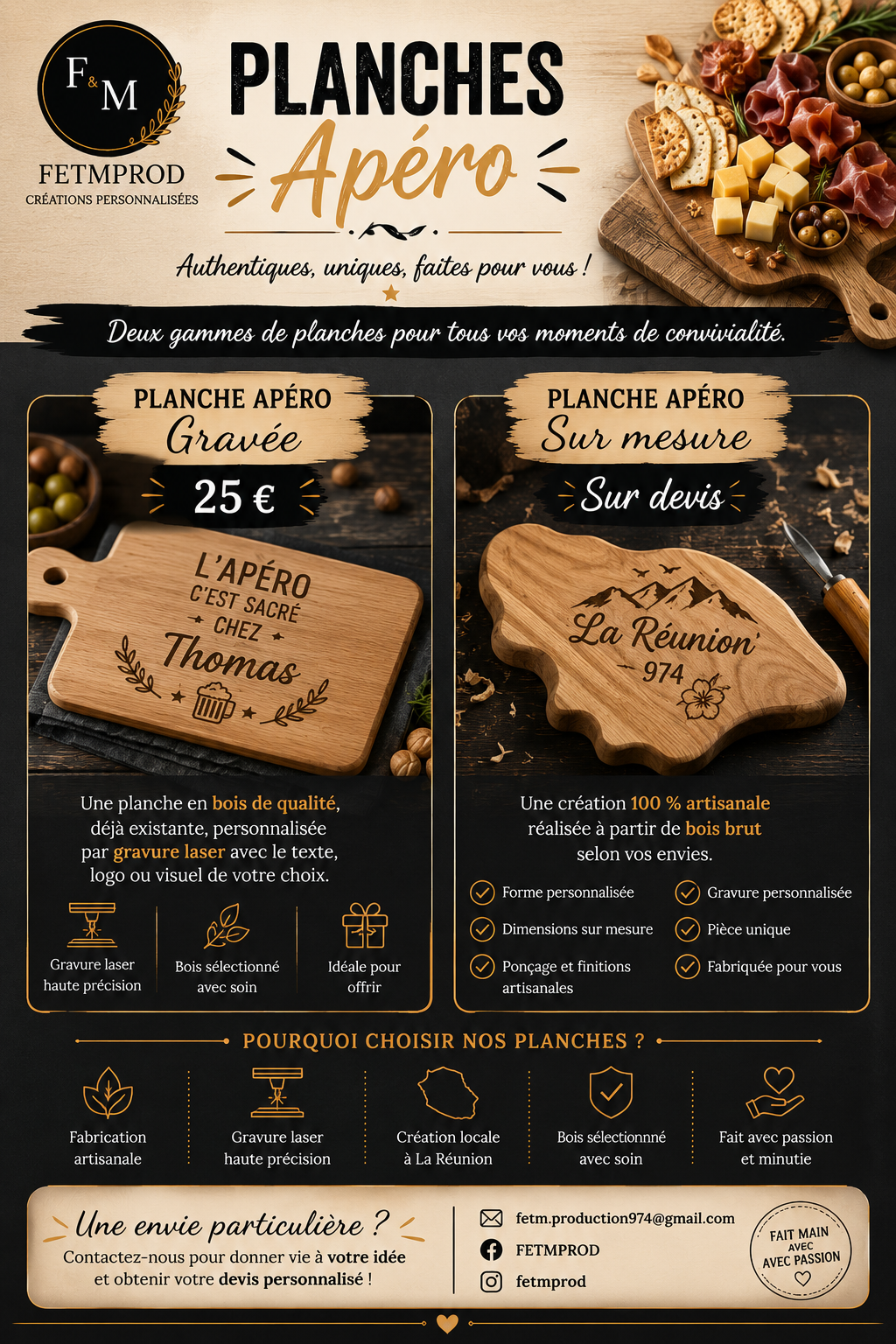 PLANCHE APERO PERSONNALISEES