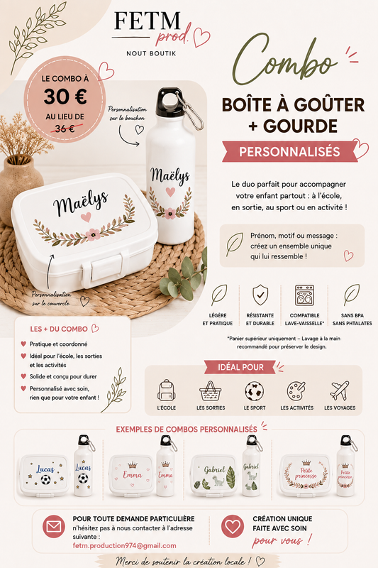 COMBO GOURDE + BOITE A GOUTER