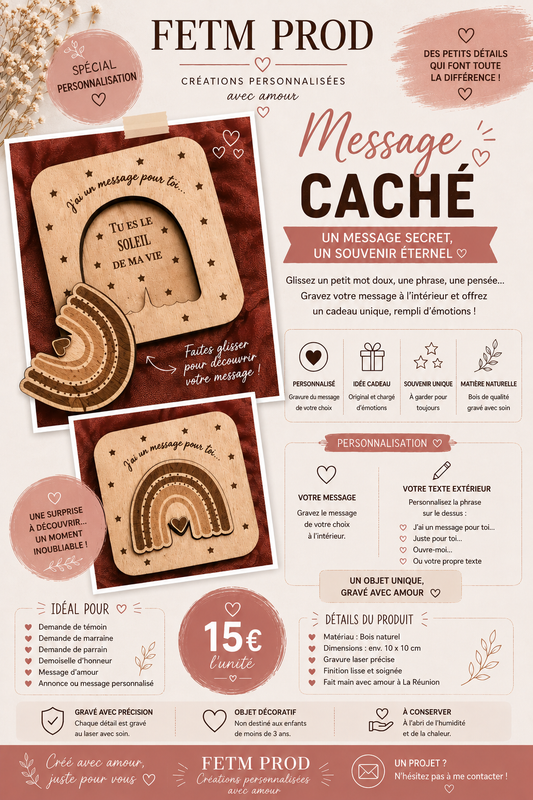MESSAGE CACHE PERSONNALISE