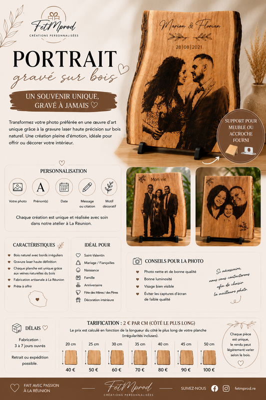 PORTRAIT SUR BOIS