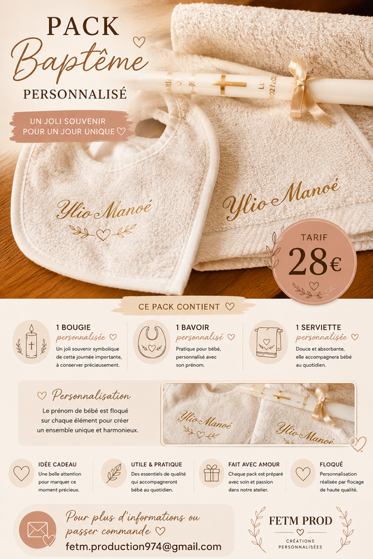 PACK BAPTEME PERSONNALISE