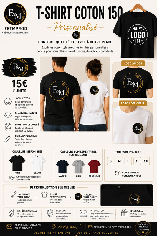 T SHIRT COTON 150 G