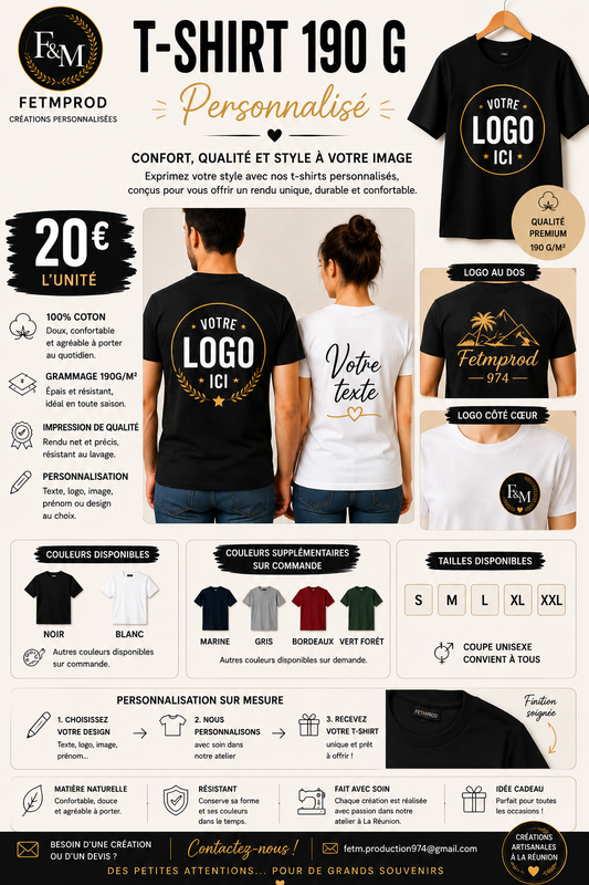 TSHIRT COTON 190 G