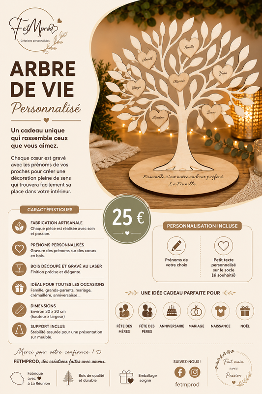 ARBRE DE VIE PERSONNALISES
